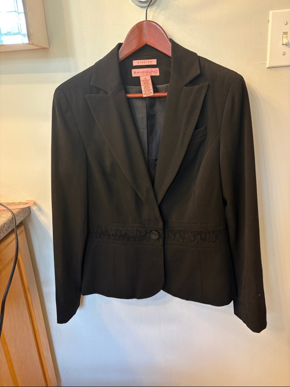 Bandolino Black Single-Button Stretch Blazer